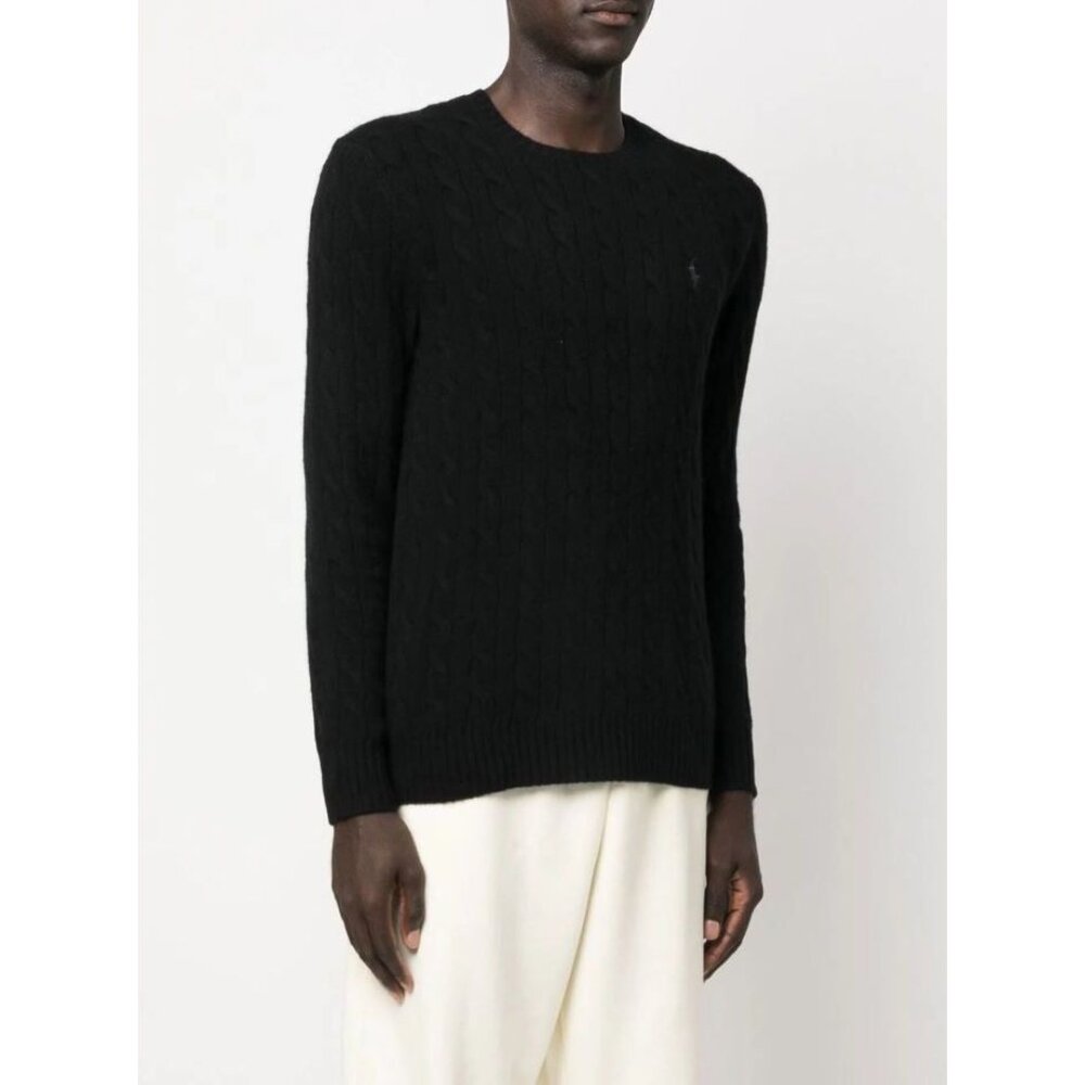 Polo Ralph Lauren Cable Knit Knitted Slim Fit Sweatshirt Grey XXL